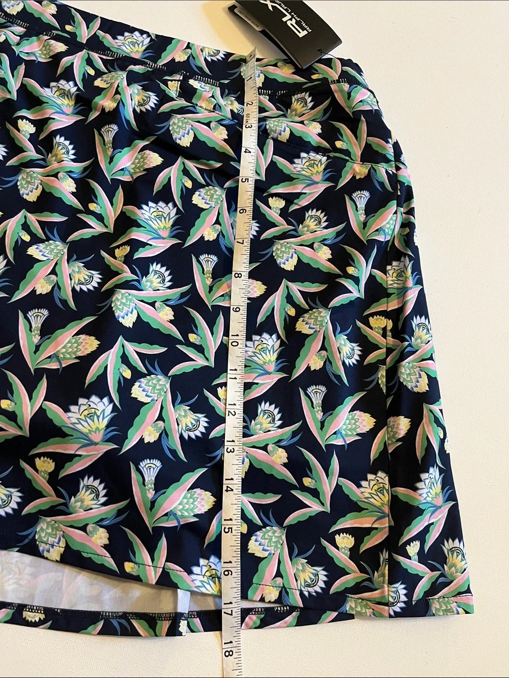 RLX Ralph Lauren Golf Skort Women's M blue pink Floral Pleated Stretch $148